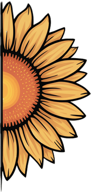 Sunflower accent left