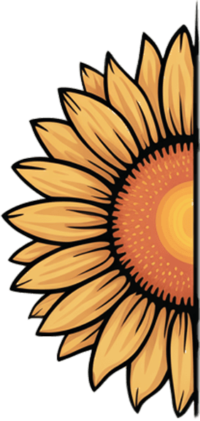 Sunflower accent right